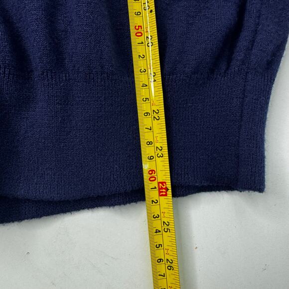 Vtg 60s Lady Pickering Golf Blue Sweater V Neck “Aspen Club” Retro Preppy M USA - Picture 8 of 8